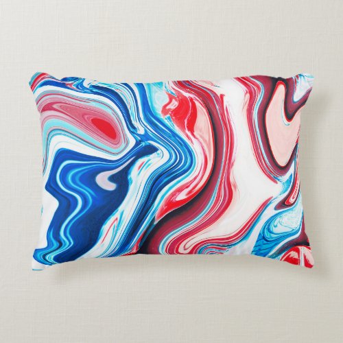 Marbled Paint Liquid Grunge Texture Accent Pillow