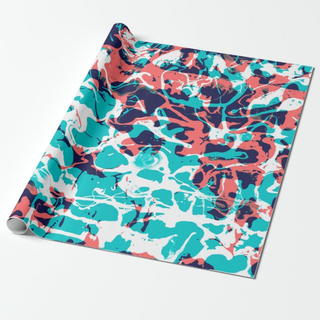 Marbled paper art background, with bright and pret (Unrolled)