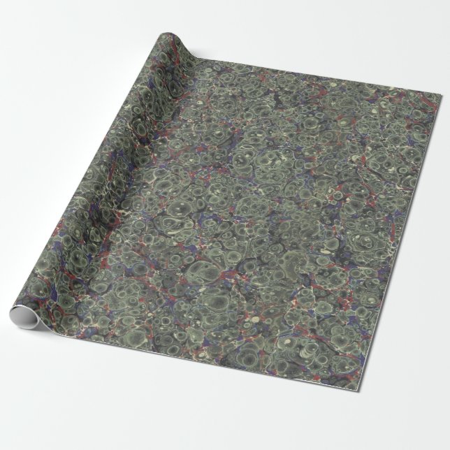 Marbled Paper Gift Wrap (Unrolled)