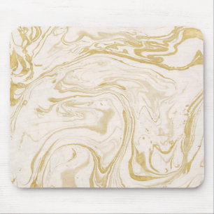 Marbled Paper Mouse Pad, Beige & White Pad