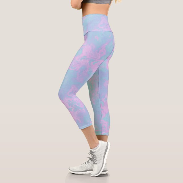 Marbled Pastel  Capri Leggings (Left)