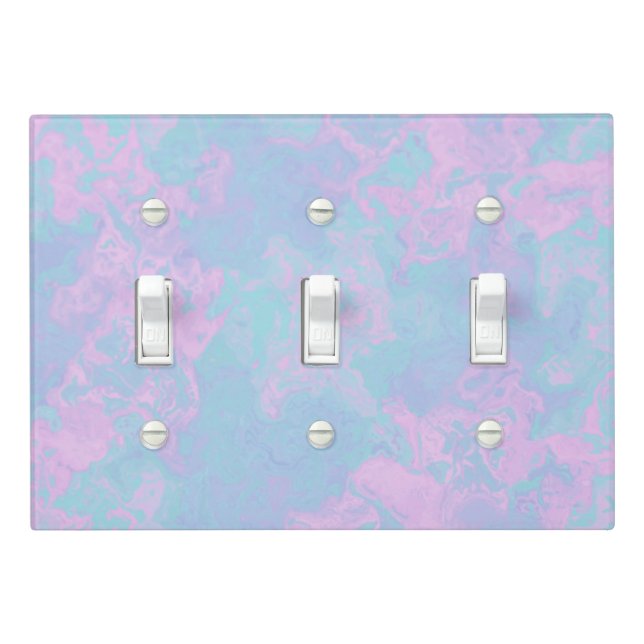 Marbled Pastel Light Switch Cover (In Situ)