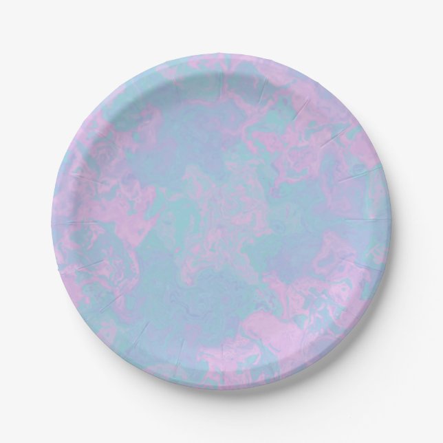 Marbled Pastel Paper Plates (Front)