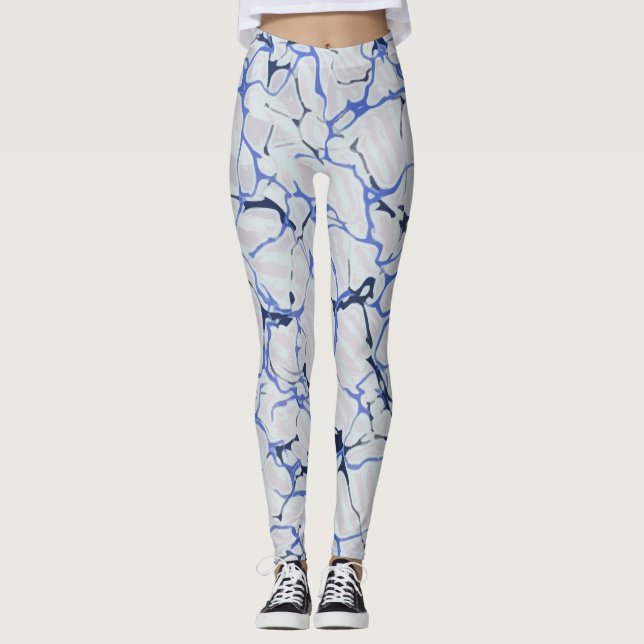 Marbled Pattern-1Leggings Leggings (Front)
