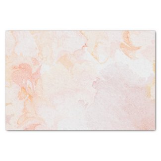 Marbled Peach and Pink Watercolor Tissue Paper