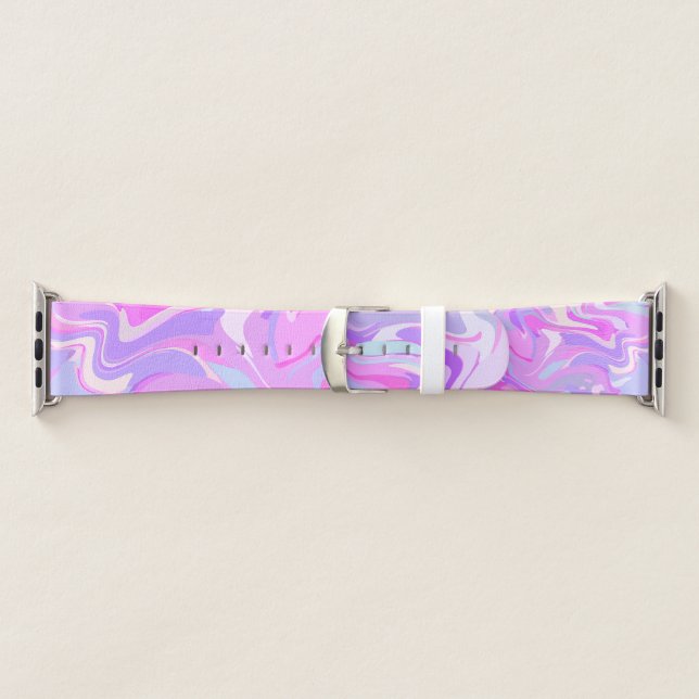 Marbled Pink Purple Turquoise Apple Watch Band (Band)