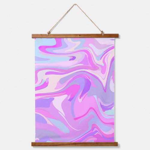 Marbled Pink Purple Turquoise Hanging Tapestry