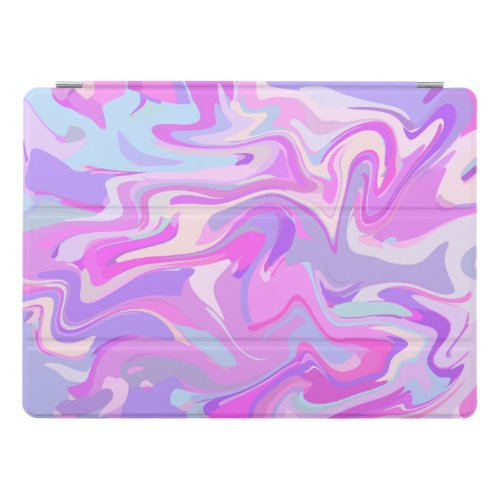 Marbled Pink Purple Turquoise iPad Pro Cover