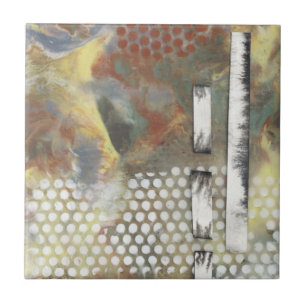 Marbled Pixels II Ceramic Tile