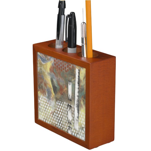 Marbled Pixels II Desk Organizer (In Situ)