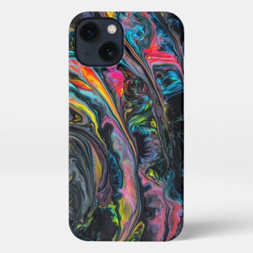 Marbled poured paint  iPhone 13 case