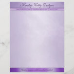 Marbled Purple Personalized Letterhead at Zazzle