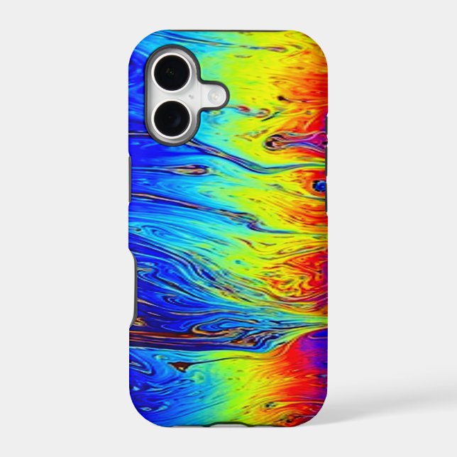 Marbled Rainbow Artwork Beautiful Iphone Case (Back)