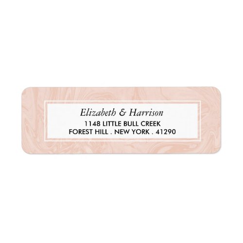 Marbled Rose Elegant Vintage Wedding Label