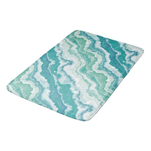 marbled sea foam  bath mat