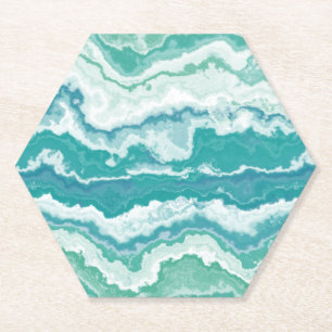marbled sea foam : paper coaster