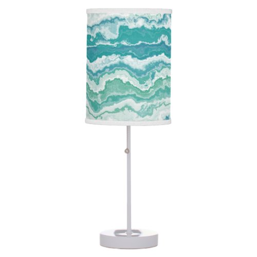 marbled sea foam  table lamp