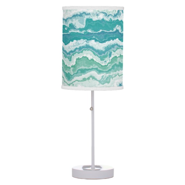 marbled sea foam : table lamp (Front)