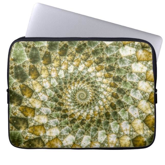 Marbled Shards - Mandelbrot Art Laptop Sleeve (Front)