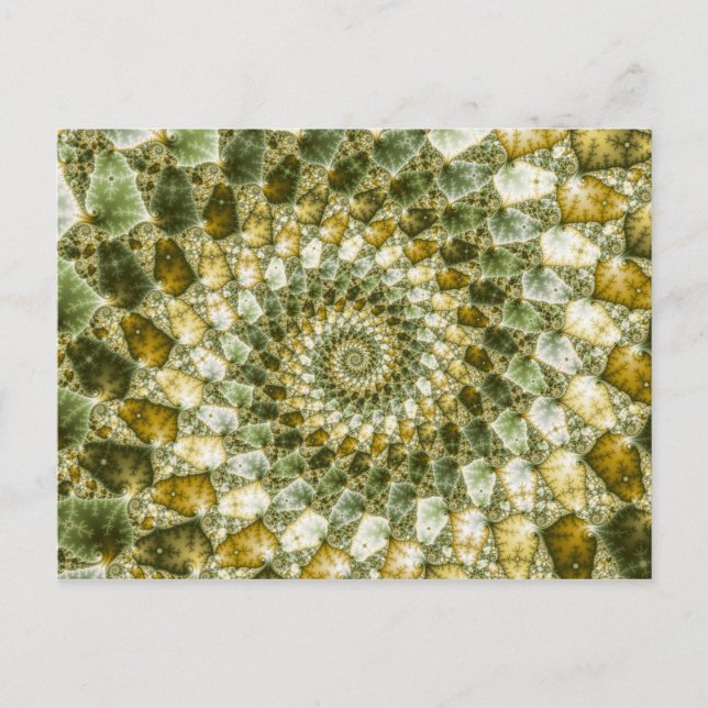 Marbled Shards - Mandelbrot Art Postcard (Front)