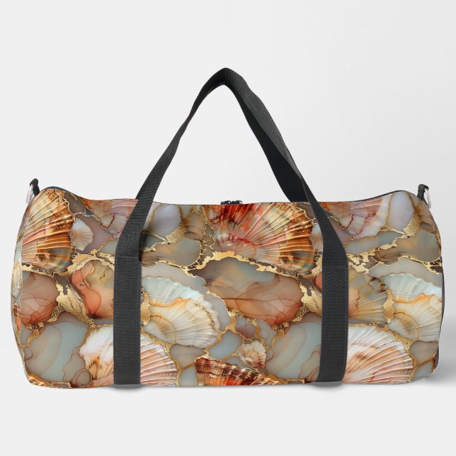 Marbled Shell Large Duffel Bag (Front)