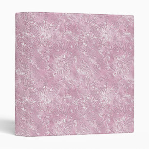 Marbled Silk Moire Pattern in Dusty Pink 3 Ring Binder