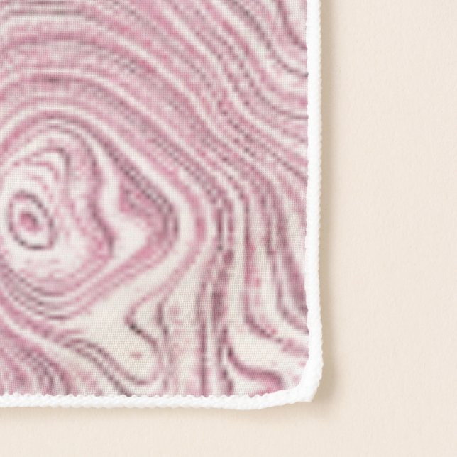 Marbled Silk Moire Pattern in Dusty Pink Scarf (Detail)