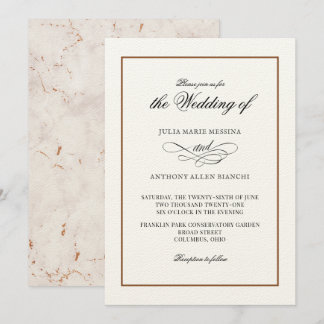 Marbled Simple Elegance Invitation