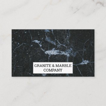 Marbled Slab | Granite Company Business Card by lovely_businesscards at Zazzle