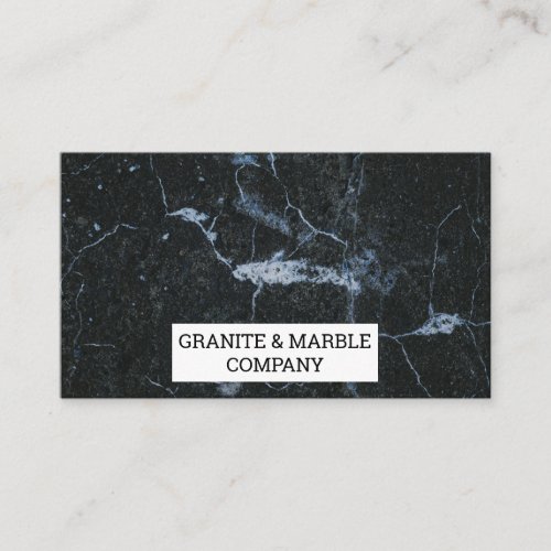 Marbled Slab  Granite Company Business Card