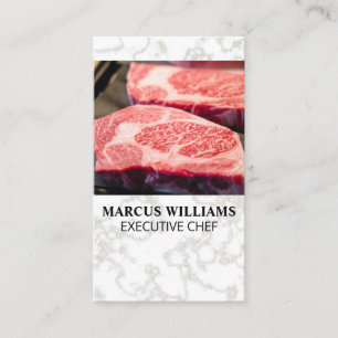Marbled Steak Restaurant Business Card