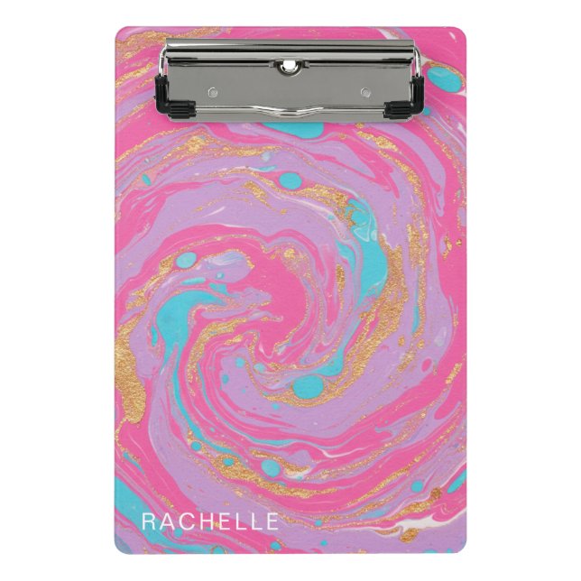 Marbled Swirl Mini Clipboard (Front)