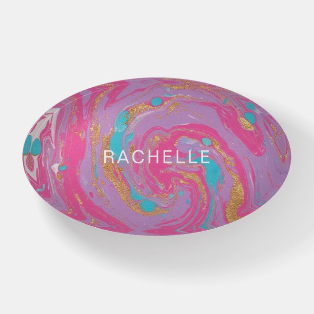 Marbled Swirl Paperweight (Front)