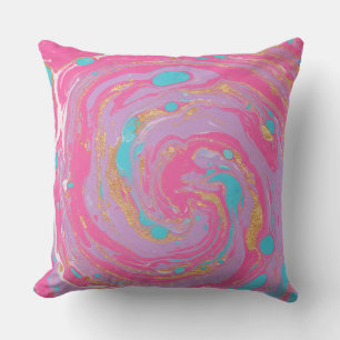 Marbled Swirl Throw Pillow