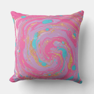 Marbled Swirl Throw Pillow