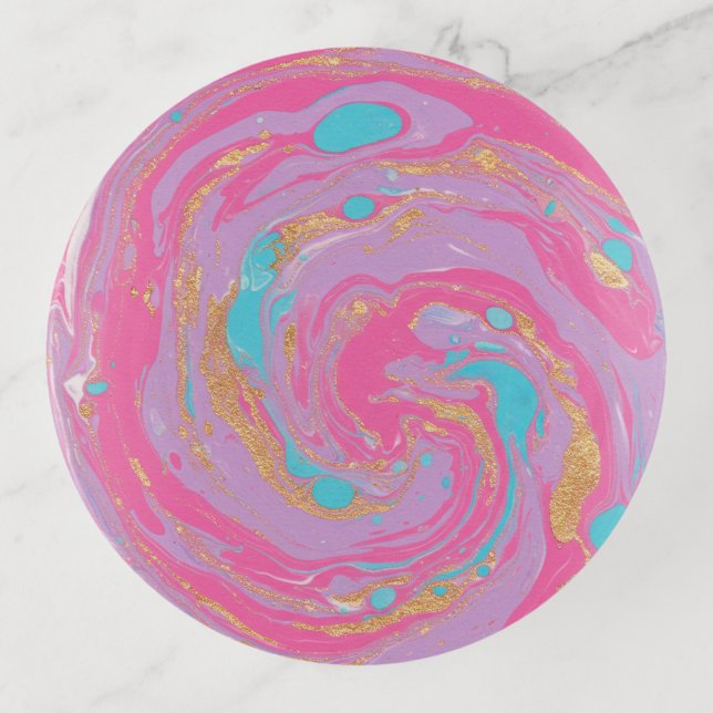 Marbled Swirl Trinket Tray (Front)