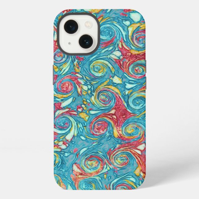 Marbled Swirls Iphone Case (Back)