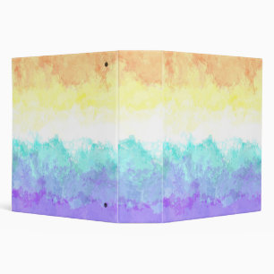 Marbled Swirly Boho Abstract Genderfaun Pride Flag 3 Ring Binder