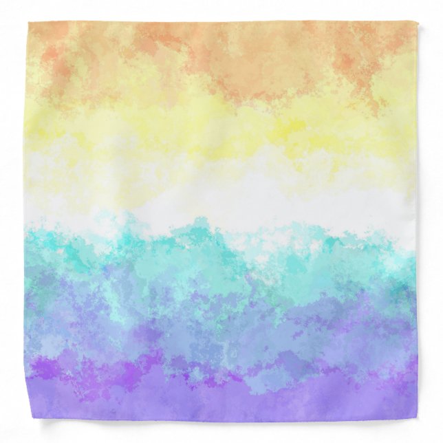 Marbled Swirly Boho Abstract Genderfaun Pride Flag Bandana (Front)