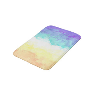 Marbled Swirly Boho Abstract Genderfaun Pride Flag Bath Mat
