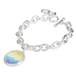 Marbled Swirly Boho Abstract Genderfaun Pride Flag Bracelet