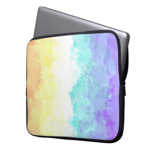 Marbled Swirly Boho Abstract Genderfaun Pride Flag Laptop Sleeve