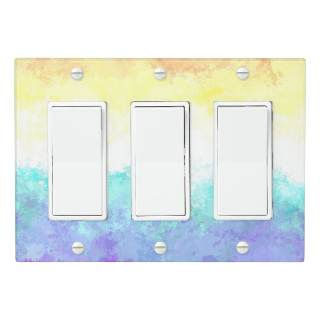 Marbled Swirly Boho Abstract Genderfaun Pride Flag Light Switch Cover (In Situ)