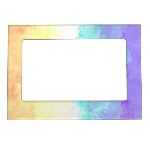 Marbled Swirly Boho Abstract Genderfaun Pride Flag Magnetic Frame