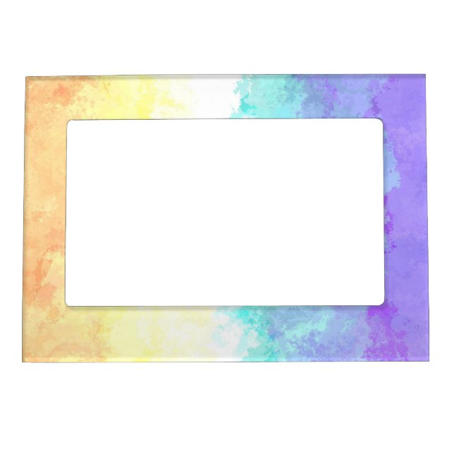 Marbled Swirly Boho Abstract Genderfaun Pride Flag Magnetic Frame (Front)