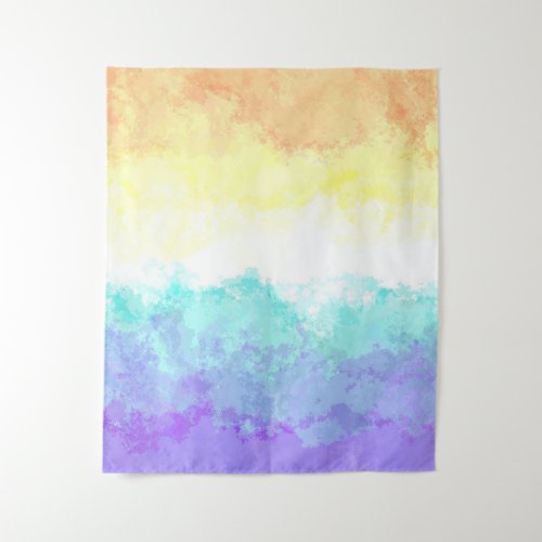 Marbled Swirly Boho Abstract Genderfaun Pride Flag Tapestry