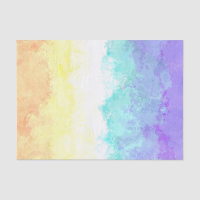 Marbled Swirly Boho Abstract Genderfaun Pride Flag Tissue Paper (Front)