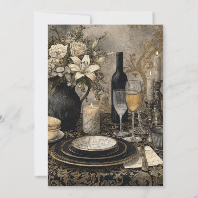 Marbled Vows | Elegant Earth Invitation (Front)