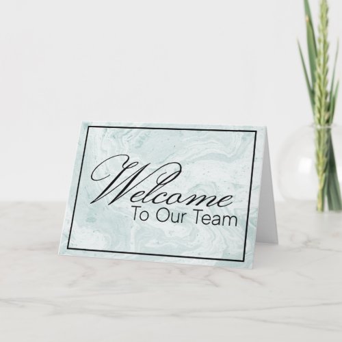 Marbled Welcome to the Team New Employee Card