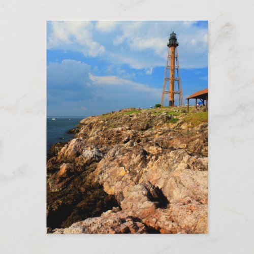 Marblehead Lighthouse and Ocean Bluffs Postcard